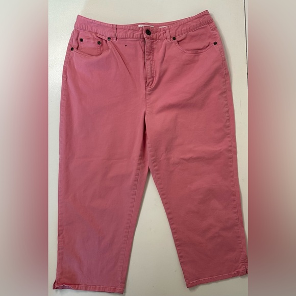 Talbots women’s pedal pusher denim pants size 14 - Picture 1 of 4